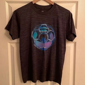 Boys gray dri fit shirt size large